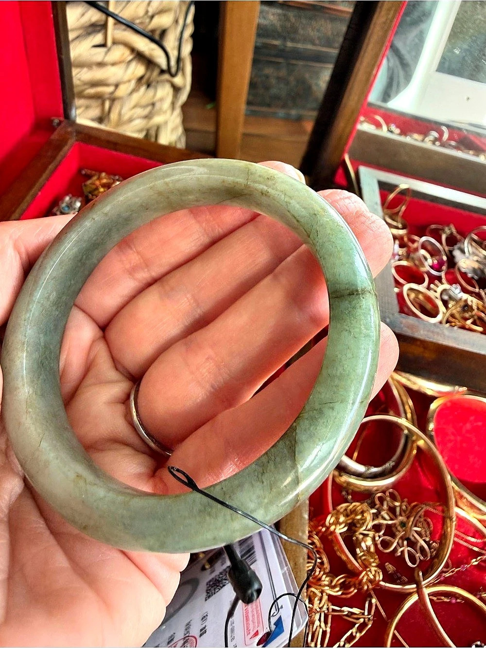 Natural Jadeite Jade Bangle Bracelet Grade A Green